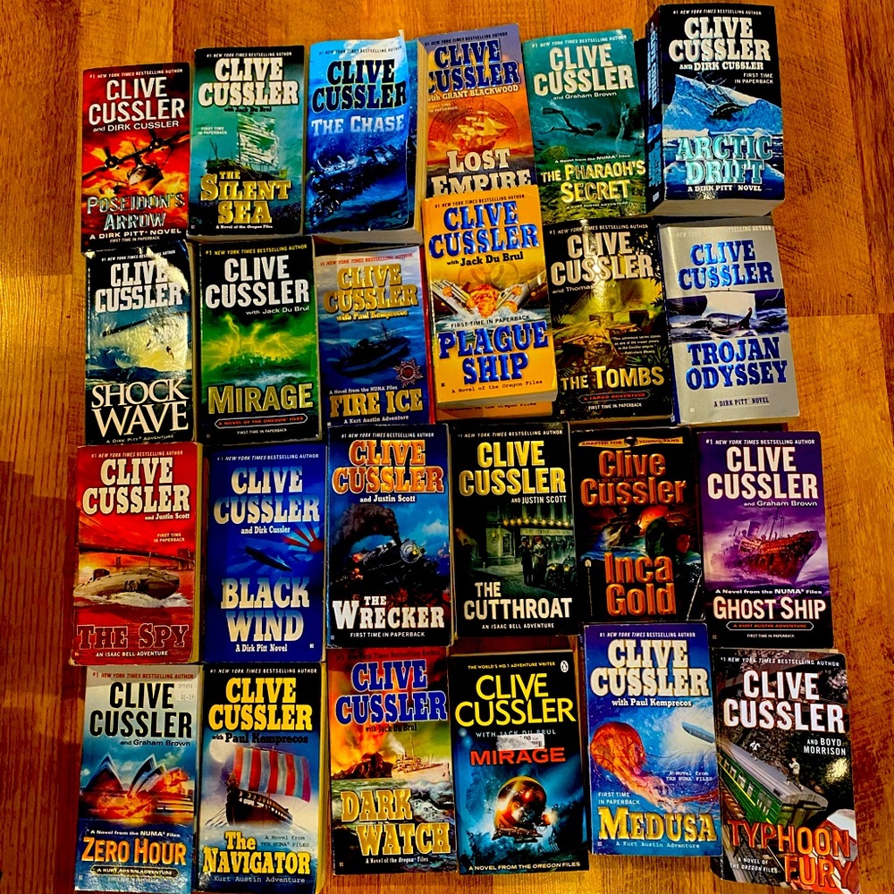 All soft cover Clive Cussler novels are in fabulous condition. Choose any 2/$20